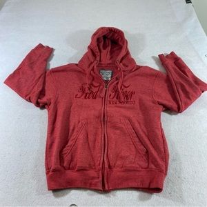 Pacific & Co Zip Hoodie Hooded Sweatshirt Red small long sleeve pockets …
